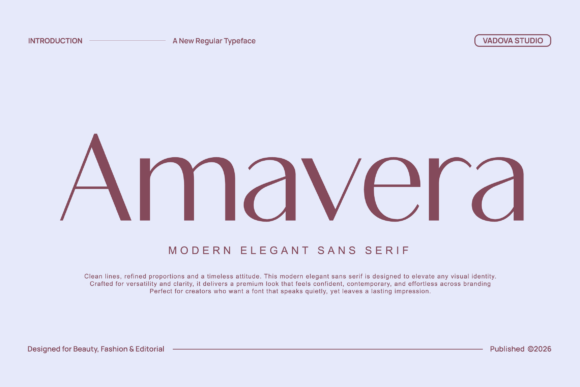 Amavera: A Modern Sans Serif for Elegant Branding