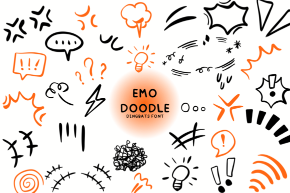 Emo Doodle Font for Web Design