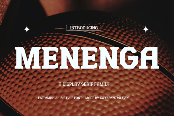 Menenga: A Futuristic Serif Font for Crafters