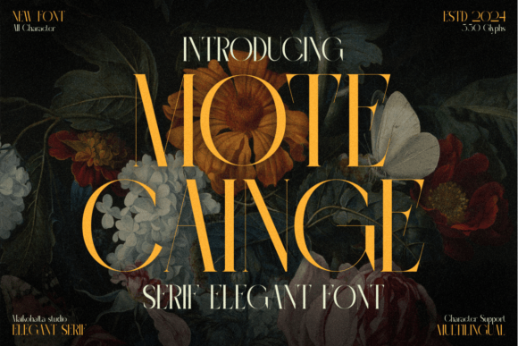 Mote Cainge: A Serif Font for Elegant Creations