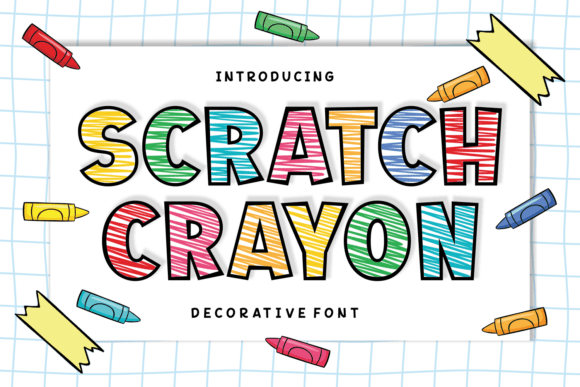 Scratch Crayon Font for Creative Design